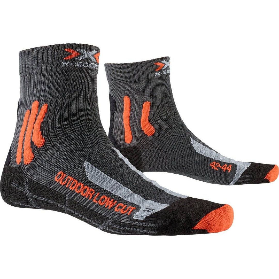 Trek Outdoor Low Cut Men Socks - Anthracite/Orange - Blogside