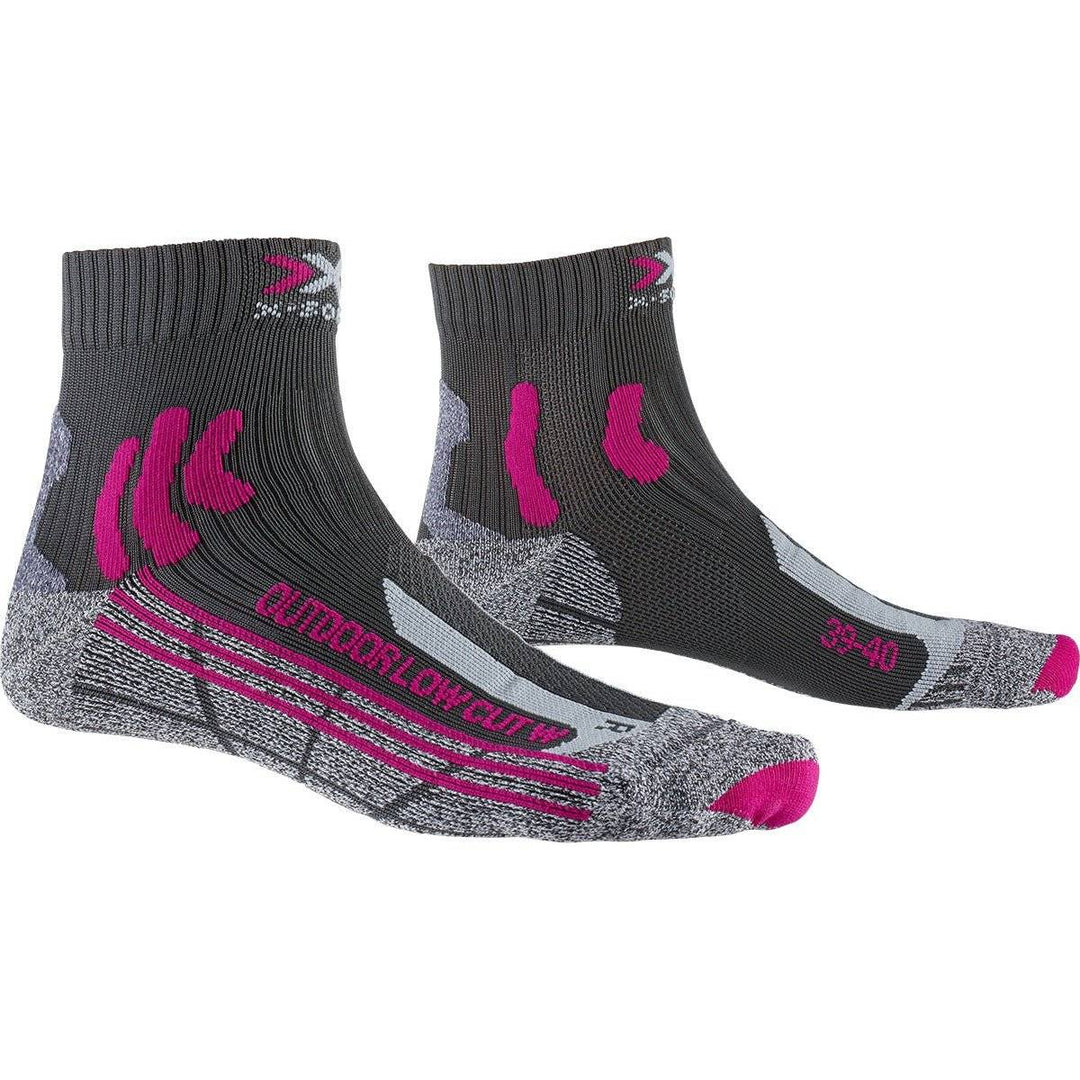 Trek Outdoor Low Cut Wmn Socks - Anthracite/Fuchsia - Blogside