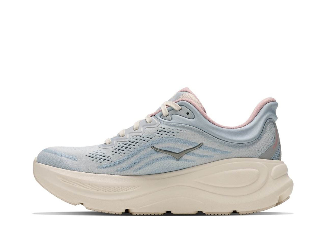 Scarpa HOKA Bondi 9 GLM donna azzurro chiaro e crema, vista laterale interna