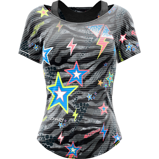 Crazy T-Shirt Slash S24096135D-00 Black-Zebra - fronte