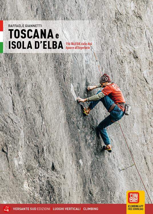 Copertina Toscana e Isola d'Elba Falesie, edizione 2025 in italiano, Raffaele Giannetti, Versante Sud