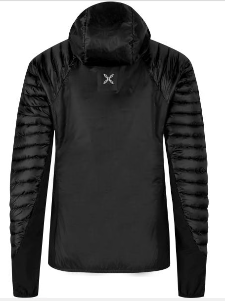 Giacca da donna imbottita con cappuccio in nylon riciclato per attività outdoor