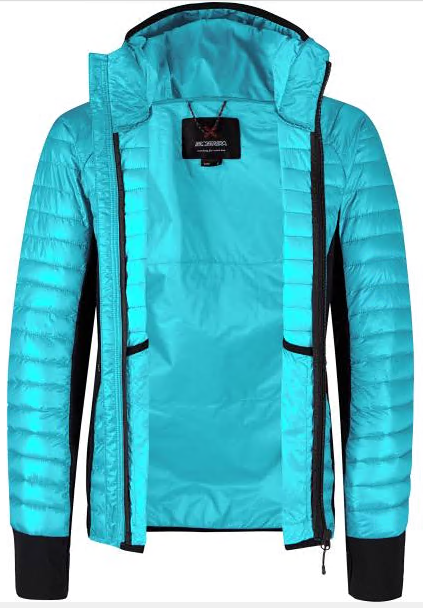 Giacca da donna imbottita con cappuccio leggera e resistente per attività outdoor