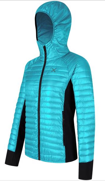 Giacca da donna imbottita con cappuccio leggera e resistente per attività outdoor e tempo libero