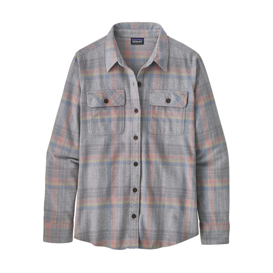 W's L/S Organic Cotton Mw Fjord Flannel Shirt - Currents: Tailored Grey - Blogside