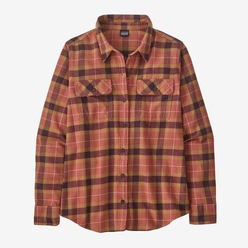 W's L/S Organic Cotton Mw Fjord Flannel Shirt - Vista: Burl Red - Blogside