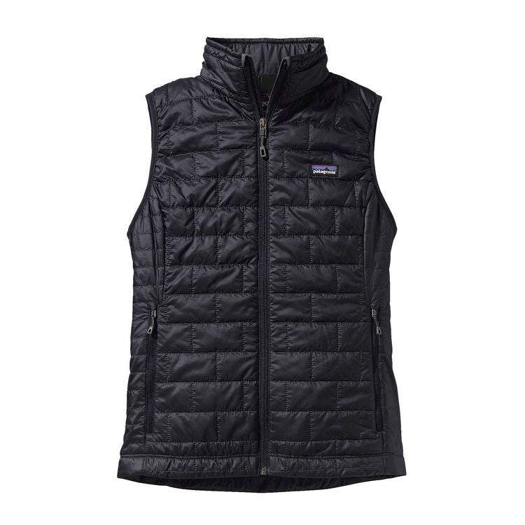 W's Nano Puff Vest, black, lightweight, quilted, PrimaLoft Gold Insulation, recycled polyester, Fair Trade Certified.