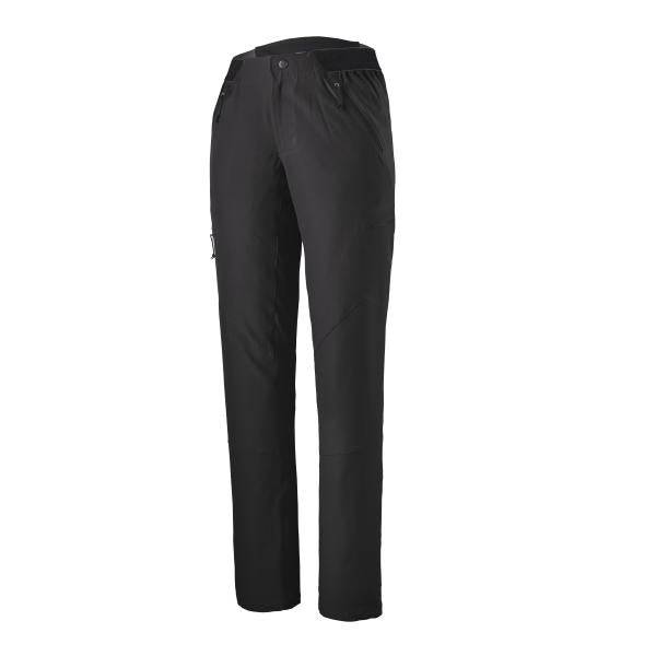 Simul Alpine Pants, women's black soft shell for outdoor activities.