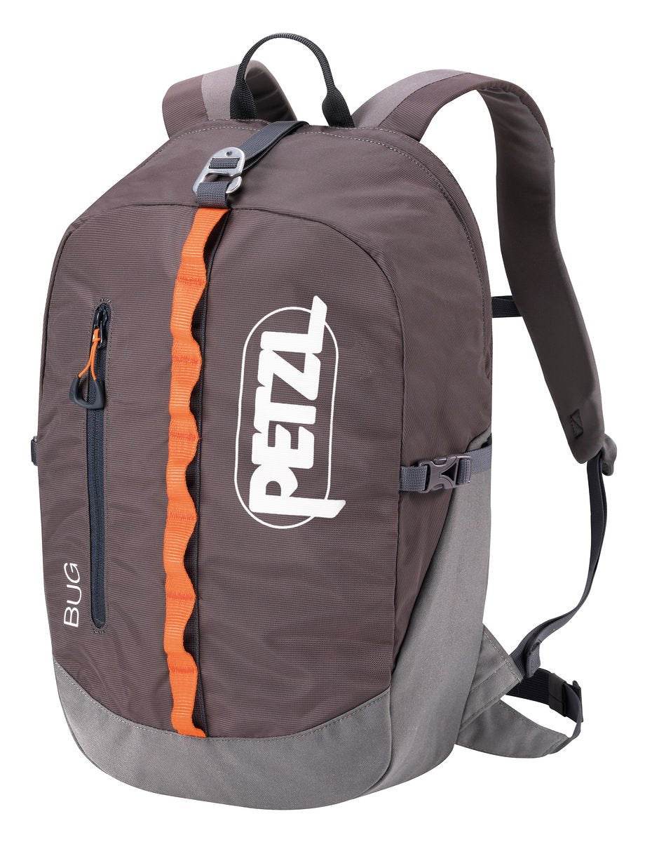Zainetto Bug climbing backpack, compact and ergonomic, 18-liter capacity, suitable for long routes and daily use, gray color.
