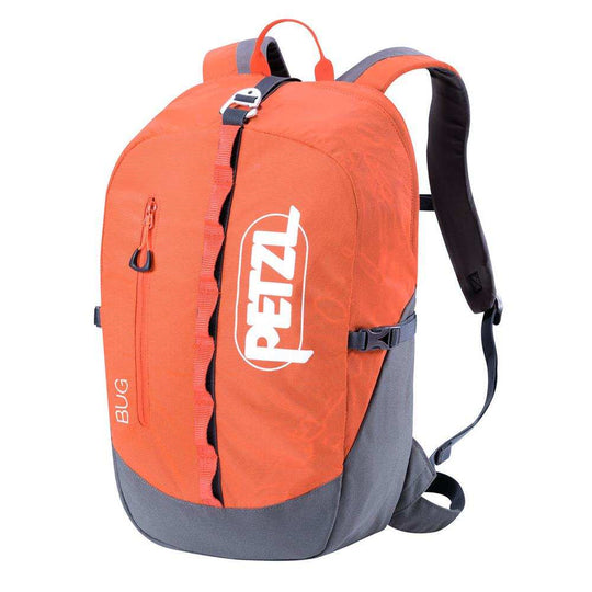 Climbing backpack Zainetto Bug in red, compact 18L with ergonomic design for day climbs.