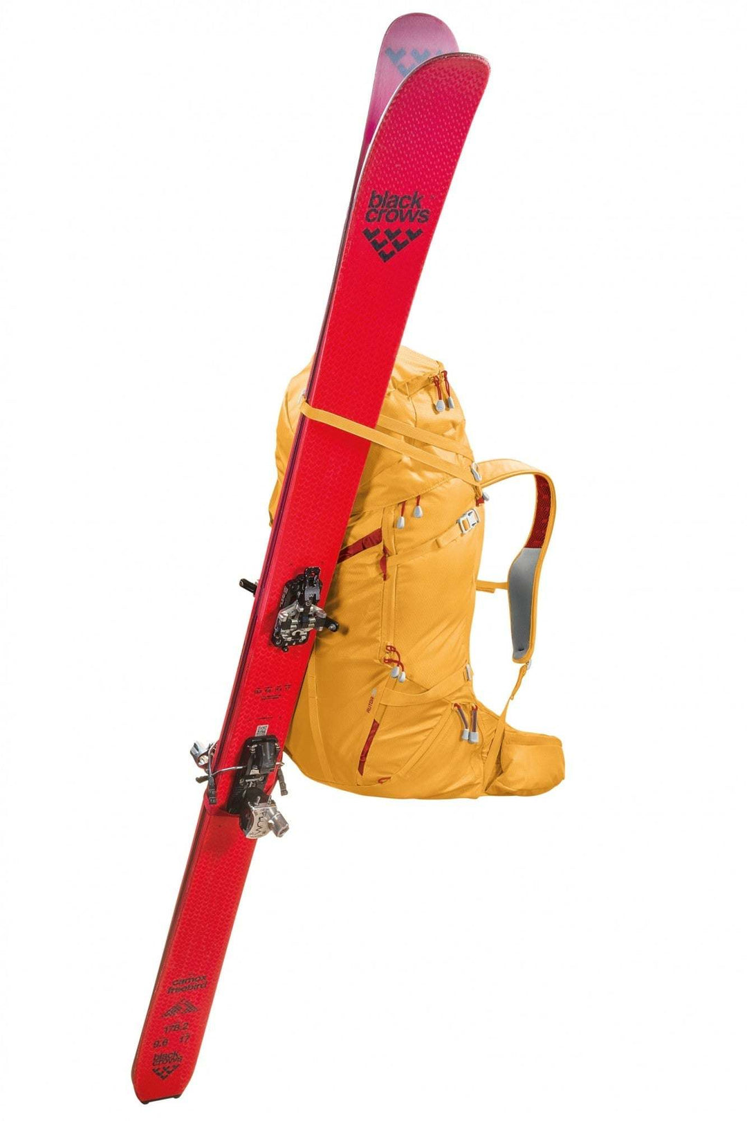 Zaino Rutor 30 for ski mountaineering with ski attachment, yellow.