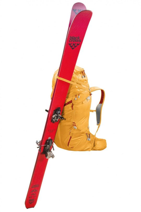 Zaino Rutor 30 for ski mountaineering with ski attachment, yellow.