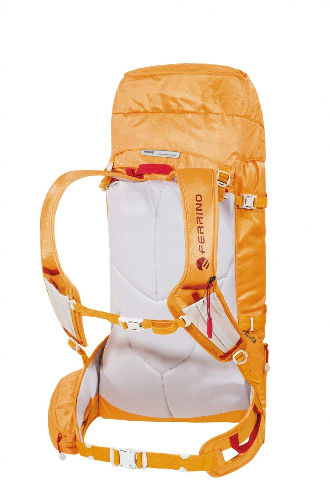 Orange Zaino Rutor 30 alpinism backpack with ergonomic design and multiple compartments.