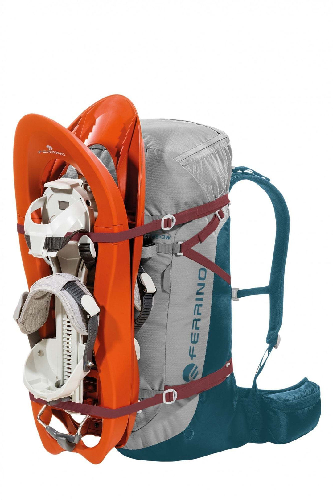 Lightweight Zaino Triolet 28+3 Lady alpinism backpack with ergonomic design, shown with attached equipment.