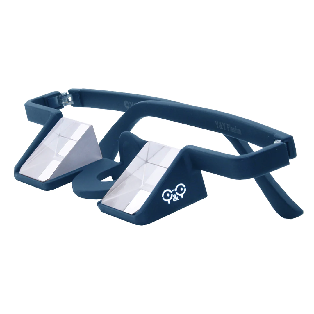 Plasfun First prism glasses with black frame.
