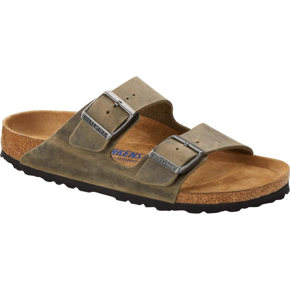 Arizona SFB Birkenstock sandal with oiled leather straps and soft footbed in brown